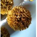  Brown/Natural/Blonde /Nougat Raffia pom poms , Raffia Pom Poms with Loops for DIY Crafts ,pom pom straw Decorations