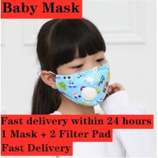 Children N95 Vertical Folding Non Woven Fabric Mask With Breath Valve Anti Dust Mouth Muffle Mouth Mask PM2.5 Respirator