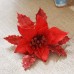 Christmas Glitter Hollow Flower Decoration Artificial Flowers for Christmas Trees New Year