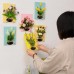 DIY Artificial Flowers for Decoration Wooden Board Wall Hanging Artificial Flowers Plastic Silk Flowers for Wedding Decoration