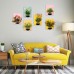 DIY Artificial Flowers for Decoration Wooden Board Wall Hanging Artificial Flowers Plastic Silk Flowers for Wedding Decoration