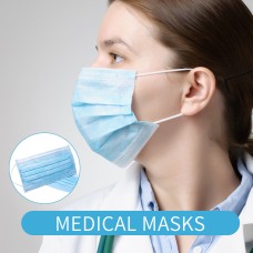 Disposable 3Layers Face Masks  Dustproof Mask Facial Protective Cover Masks Anti-Dust Surgical Outdoor Anti Bacterial 1Pc