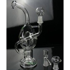 Glass Recycler Oil Rig Hookah , Glass Recycler Bubbler, glass water pipe