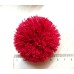 Red Raffia pom pom ,Handmade from Natural Raffia Fibers,  Raffia grass ball craft pom poms