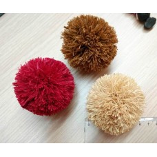  high quality customized raffia pom pom , Handmade Rayon Raffia PomPom Bow eco-friendly, straw woven raffia pom