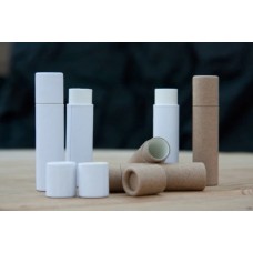 Pushed up paperboard tube .2 ounce / 6 g Skinny Kraft Lip Balm Tubes