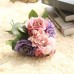 Rose Artificial Flowers Bridal Bouquet Fake Flower for Home Wedding Decoration