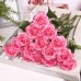 Rose Artificial Flowers Single Branch Fake Flower for Home Decoration Wedding Moistening Silk Roses