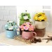 Simulation Flower Chrysanthemum Cup Pot Pottery 4 Colors Can Choose