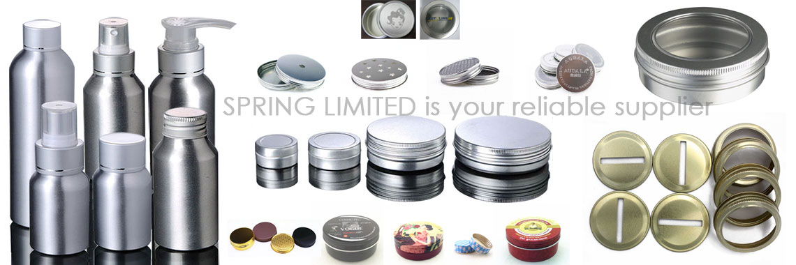 aluminum tins  ,jars ,caps