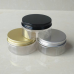 80ml Empty PET Jars with Aluminum lid , 80g Empty Silver Containers Cosmetic Jar Cap Creams Makeup Travel , 80g plastic tins