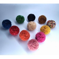 Raffia Pom Poms for DIY Crafts, Raphia Pom Poms for Baskets, Decorations, Ornaments, Fashion, Handmade from Natural Raffia