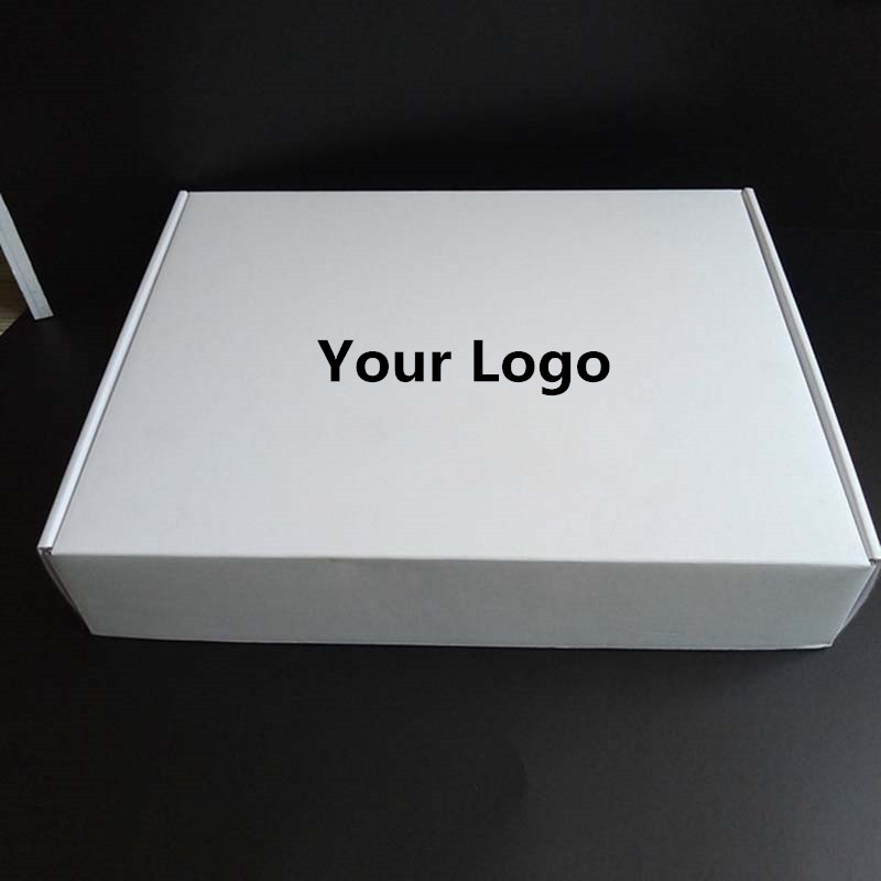 100PCSlotCustomthickwhiteCorrugatedpapershippingmailerboxesPrintedlogoPackagingClothesunderwearpolos-32887086721