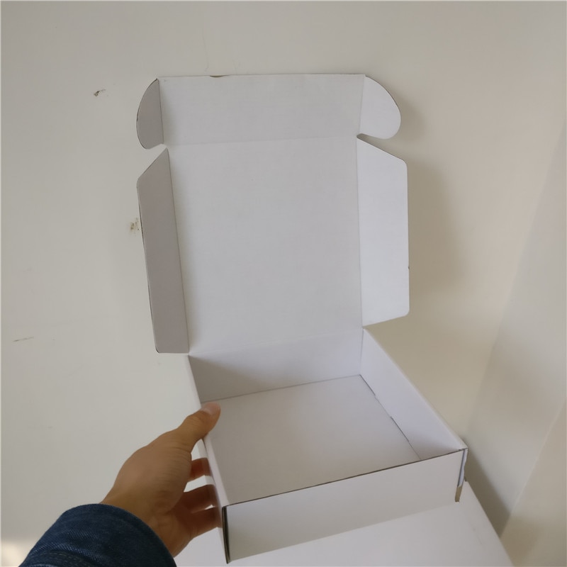 100PCSlotCustomthickwhiteCorrugatedpapershippingmailerboxesPrintedlogoPackagingClothesunderwearpolos-32887086721