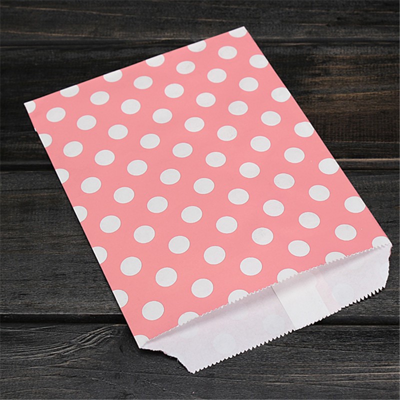 17x13cm-25pcsPack-7-Colors-Polka-Dot-Spotty-Paper-Bag-Without-Handle-Wedding-Par