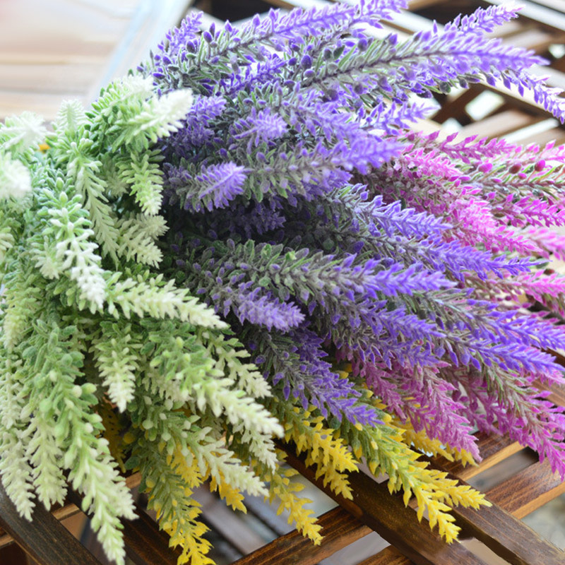 1PCS-25-Heads-Romatic-Artificial-Fake-Silk-Lavender-Flowers-Wedding-Home-Decorative-1136579