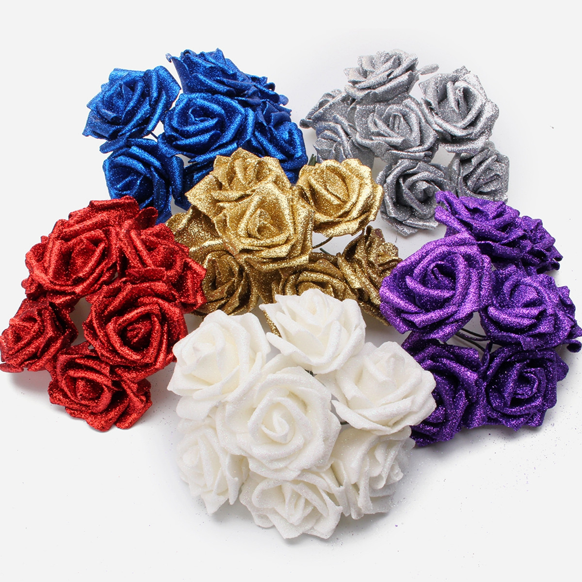 7Pcs-Artificial-Bouquet-Glitter-Foam-Artificial-Flowers-Wedding-Bridal-Party-Decor-DIY-Rose-1165964