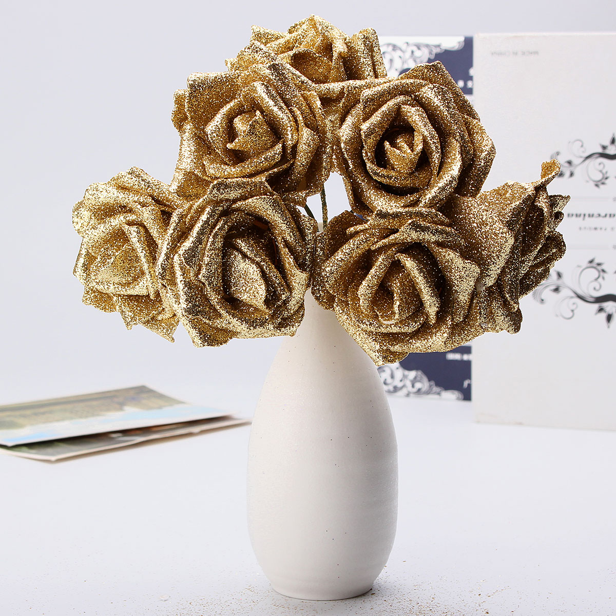 7Pcs-Artificial-Bouquet-Glitter-Foam-Artificial-Flowers-Wedding-Bridal-Party-Decor-DIY-Rose-1165964