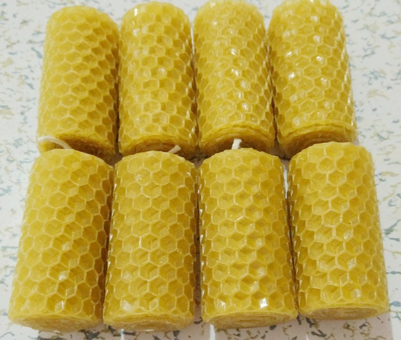 8-pieceslot-handmade-rolled-beeswax-candle-32378402284