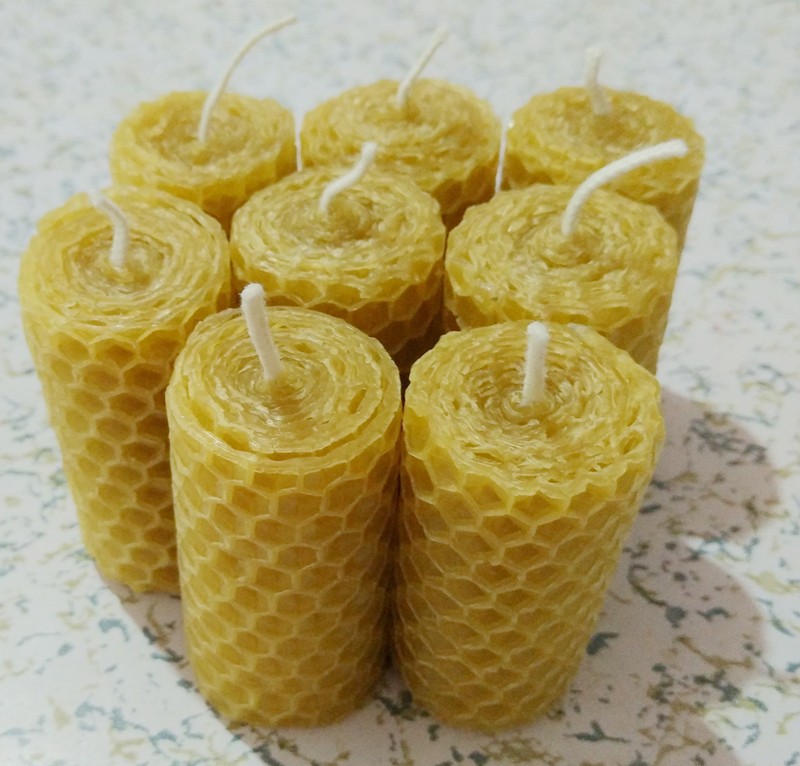 8-pieceslot-handmade-rolled-beeswax-candle-32378402284