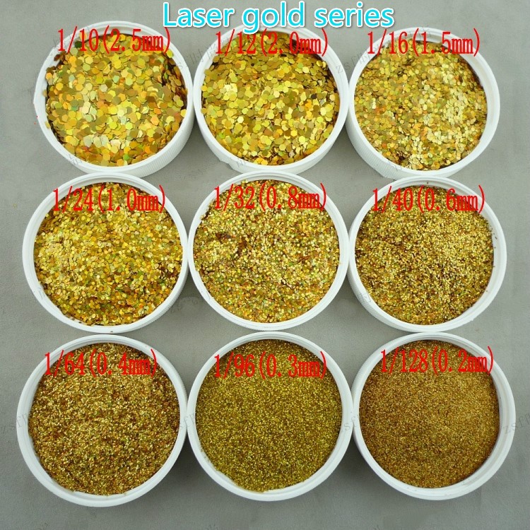 Free-shipping-100g-Laser-gold-series-glitter-powder-Sequin-Powder--For-Nail-Art-