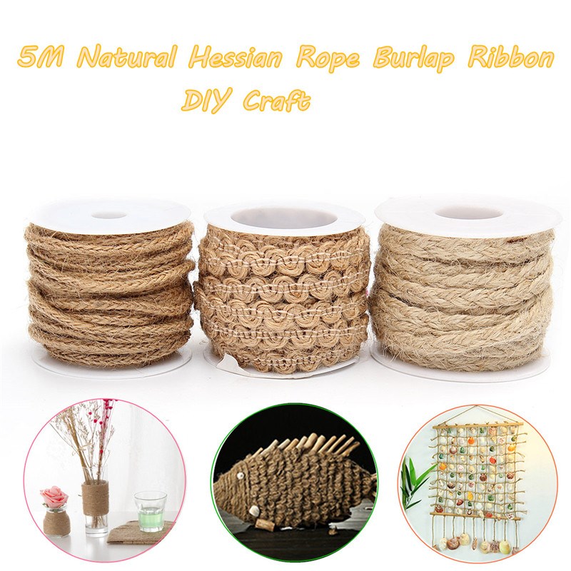 New-Arrival-Hot-Sale-5M-Natural-Hessian-Jute-Twine-Rope-Burlap-Ribbon-DIY-Craft-