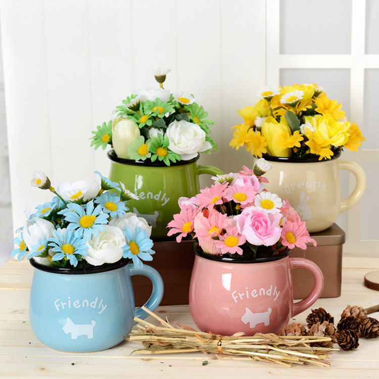 Simulation-Flower-Chrysanthemum-Cup-Pot-Pottery-4-Colors-Can-Choose-1246176