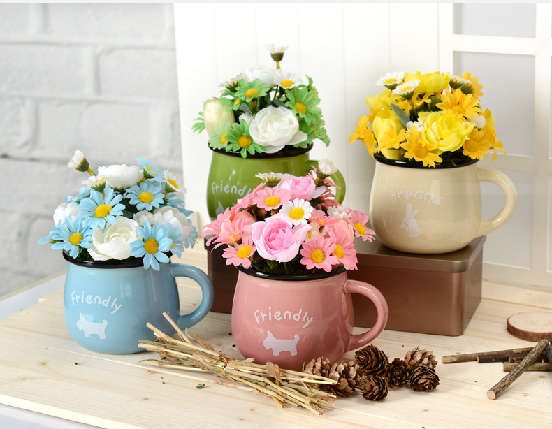 Simulation-Flower-Chrysanthemum-Cup-Pot-Pottery-4-Colors-Can-Choose-1246176