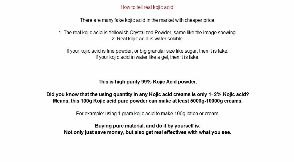 pure-Kojic-Acid-powder-99-Inhibition-of-skin-Melanin-Blemish-Whitenning-100g-327